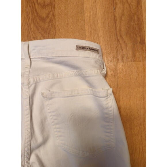 Citizens of Humanity Jeans Womens 27 White Thompson Medium Rise Crop Skinny - Picture 9 of 13